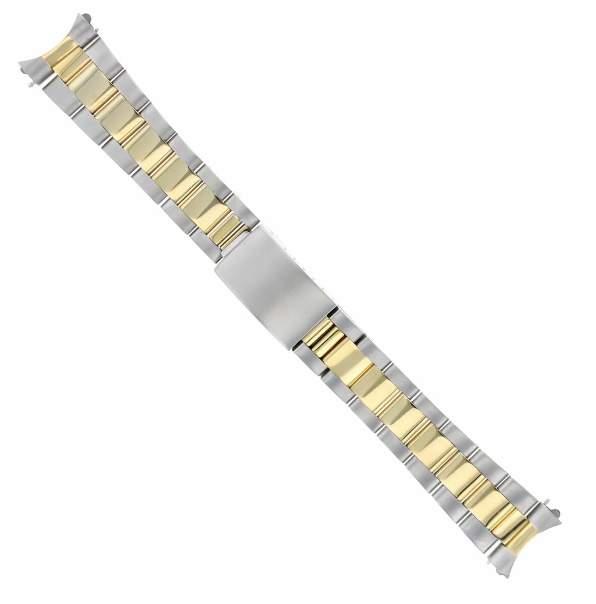 Ewatchparts 17mm Oyster Watch Band Bracelet Compatible With Midsize 31mm Rolex 6627 68273 67513 Two Tone Gold/Stainless Steel