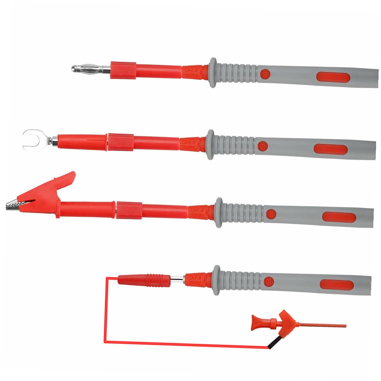 Kit Puntali Tester Multimetro con Clip a Molla e Sonda Test per Circuiti Elettrici Accessori Resistenti e Affidabili per Isolamento e Misure di Precisione