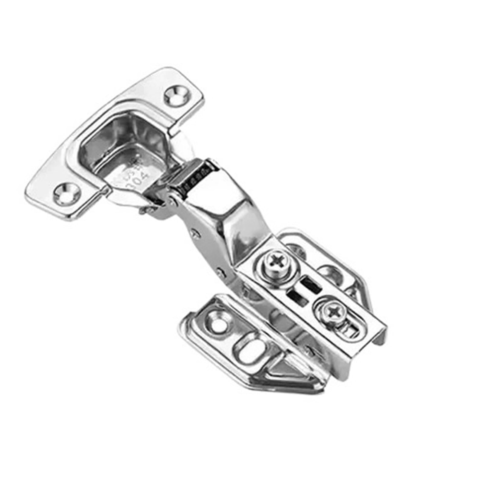 Kdhcvkz Silver 1Pcs Stainless Steel Cabinet Door Hinges Door Concealed Hinges With Screws
