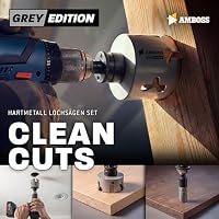 Lochsägen Set 7-tlg. HM Hartmetall Amboss Werkzeuge Grey Edition 20–83 mm – präzise für Holz, Gipskarton & Platten – Easy Eject, 5× schneller als Bi-Metall, langlebig nachschleifbar – Ansicht 2