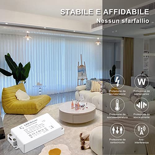 VARICART Alimentatore LED 12V 30W, Trasformatore