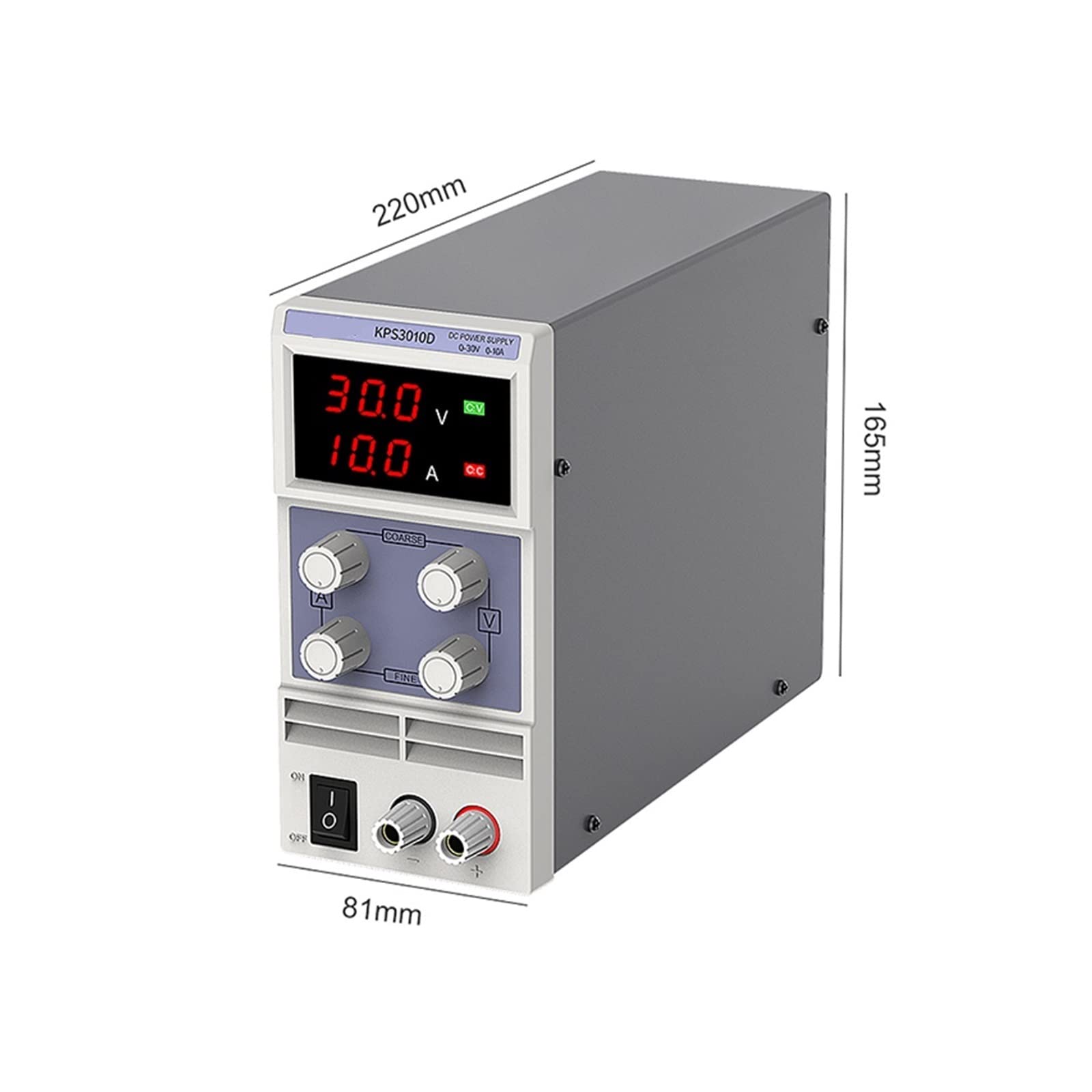 Fuente de alimentación conmutada, Fuente de alimentación CC de Laboratorio, regulador de Voltaje Regulable, estabilizador, conmutación, Fuente de Banco Variable, 30v, 10a CA(3 Digits 30V 10A)