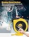 WILAWELS Retractable Cord Reel, 60 FT Heavy Duty Extension Cord, 12AWG/3C SJTOW, 3 Grounded Outlets Lighted Triple Tap, 15A Circuit Breaker, Wall/Ceiling Mounted, UL Listed, Yellow Y60CR06