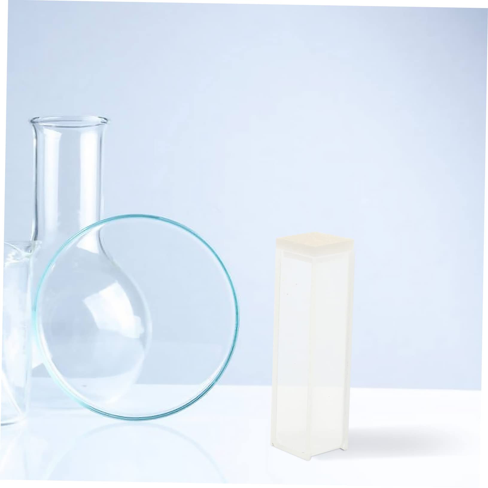 PLAFOPE Cuvetta 2 Pezzi al Quarzo per Spettrofotometro Percorso Ottico 10mm Capacità 3,5ml per Industria Farmaceutica e Chimica