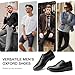 Imagen de HEEZ Zapatillas Vestir Homre Zapatos Oxfords Derby Cordones Clásico Zapatos de Traje Cómodos Formales Boda Zapatillas Piel Negocios Negro Marrón