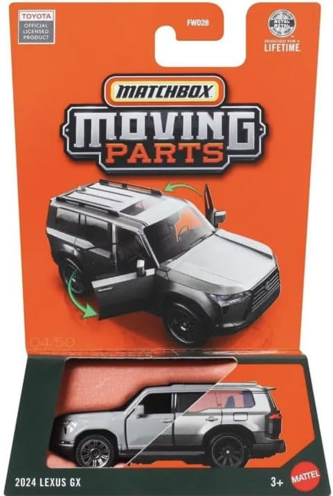 Matchbox Moving Parts 2024 Lexus GX [Gray] 04/50, 1:64 Scale Diecast Toy Vehicle