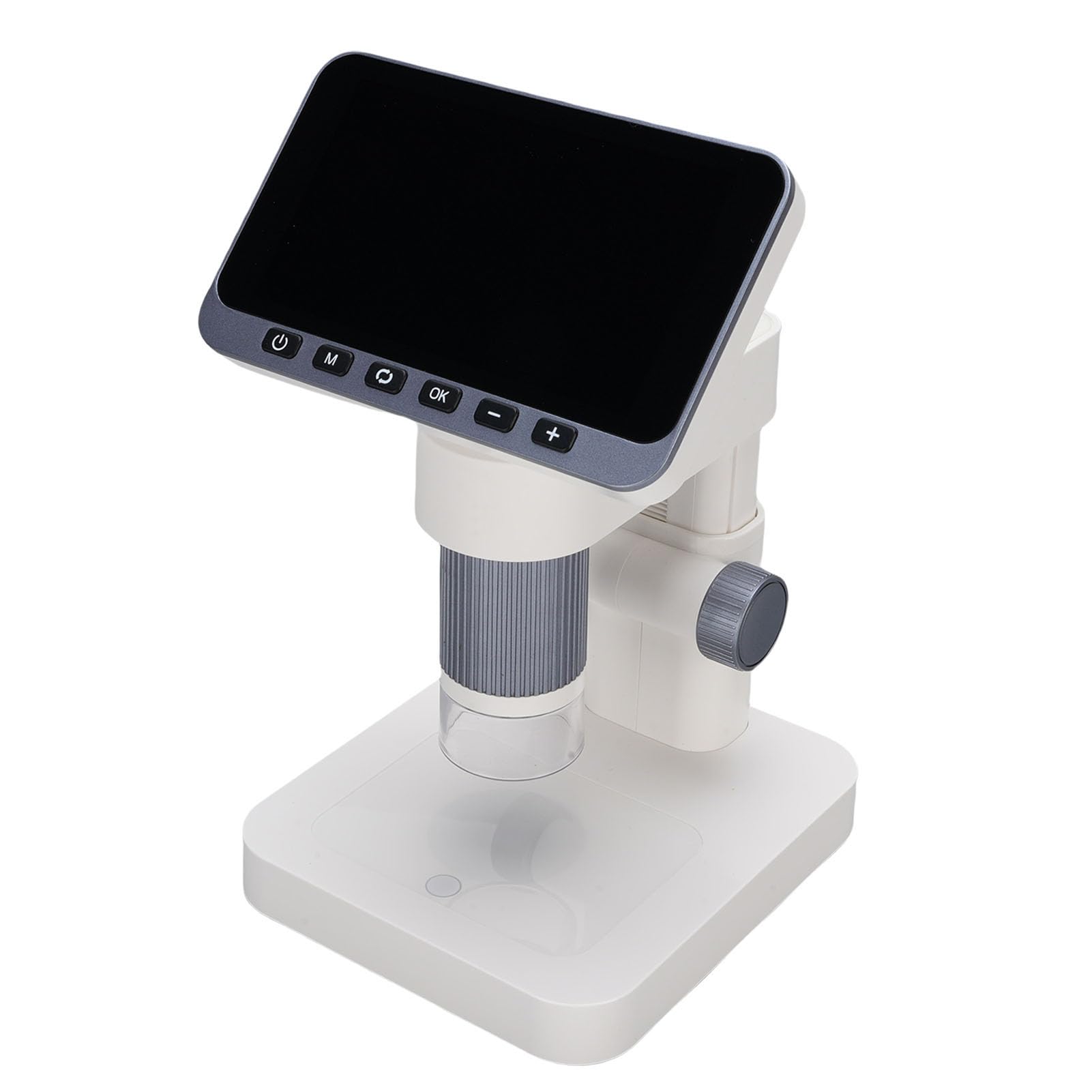 Lupa de Microscopio Digital, 1080P 8 Luces LED Pantalla de 12MP de 4,5 Pulgadas, Lupa Electrónica de Mano con Aumento de 5-32X con Microscopio Digital, Ideal para Detalles (Grey)