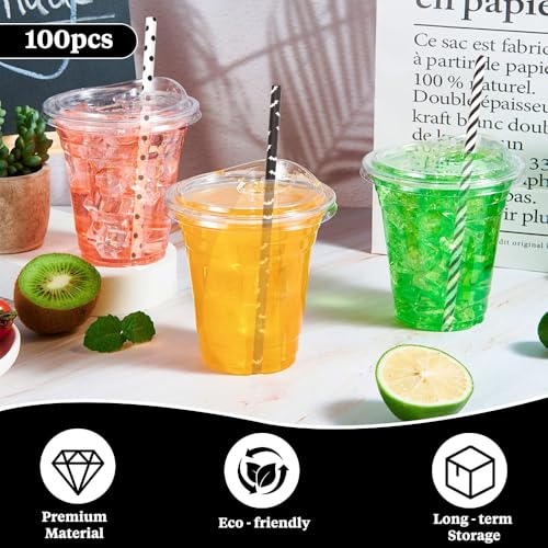 100 pitillos desechables de papel negro para fiestas miniatura 2