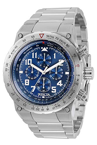 Invicta Men's 31586 Aviator Quartz 3 Hand Blue Dial Watch