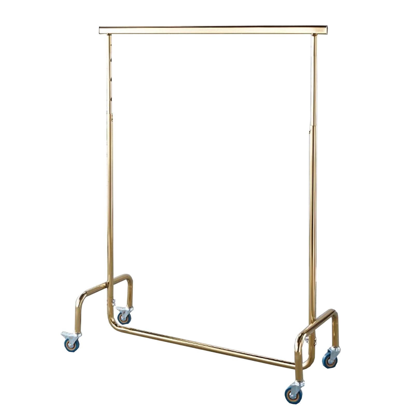 Burro de ropa de oro resistente, perchero plegable ajustable y extensible de 280lb con ruedas