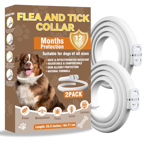Inpumo Collar Antiparasitario Para Perros, Collar Antipulgas Y Garrapatas, Apto Para Todos Los Tamaños, Fórmula Natural Segura, Material Impermeable, Dura 12 Meses 2