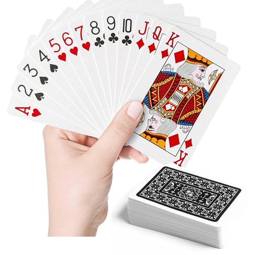 AMZSystems - Baralho de cartas Poker profissional fabricadas em Espanha dorso preto resistentes e duradouras 54 cartas por baralho 2 Joker Texas Holdem 100% fabricado em anúncios de Espanha