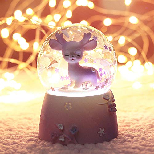 Veilleuse Fauve LED Rose Newle avec Lumière Ajustable pour Chambre
