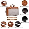 Faux Leather Messenger Bag for Men: 17.3 Inch Laptop Bag Briefcasen Convertible Backpack 3 in 1 Computer Handbags Work Bag Shoulder Crossbody Bags Office, Vintage Brown #4