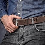 DOOPAI Men's Genuine Leather Casual Belt -Full Grain Leather Belt for Men- 1.5" Handmade Jeans Belt with Gift Box - Image 2
