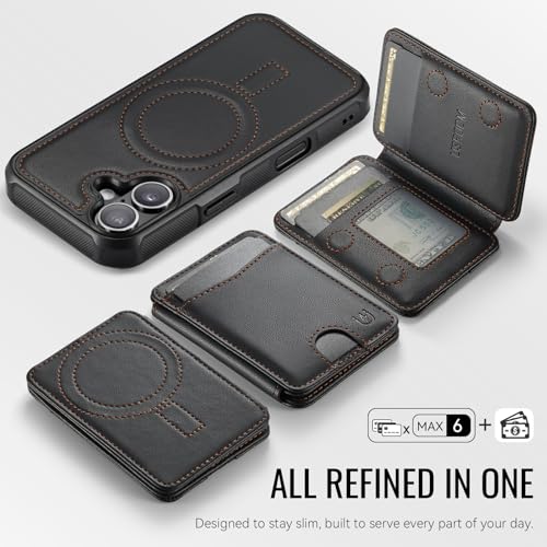 Usroom for iPhone 17 Wallet Case Compatible with Magsafe, Black by Usroom - Used condition - Image 8