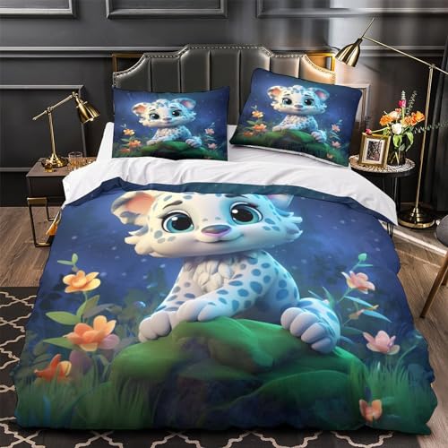 Couette Léopard en Microfibre 3D : Parure de Lit Confortable Haut de Gamme