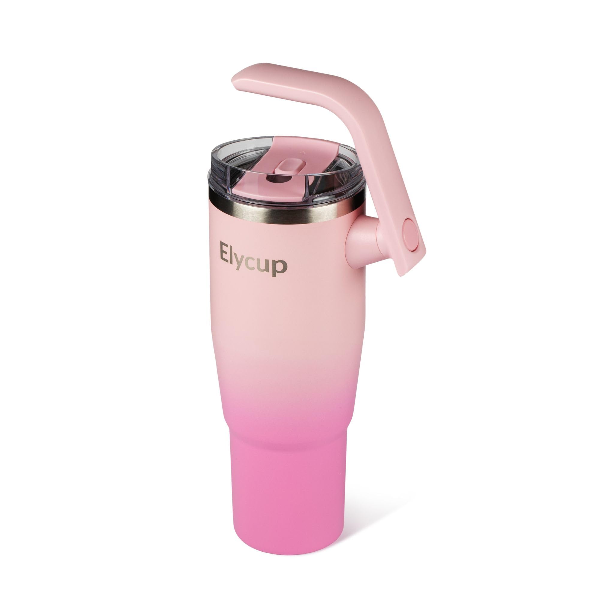 Gobelet Isotherme 1,2L (40oz) avec Poignée Rotative 180° et Couvercle 2 en 1 - Mug Inox Grande Capacité - Garde 24h froid et 12h chaud - Voyage, Voiture, Bureau, Sport