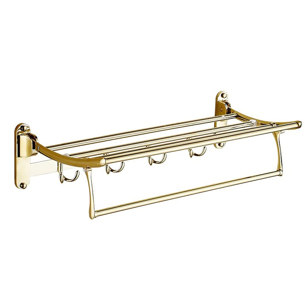 Porte-serviettes de salle de bain pliable en acier inoxydable 50-60 cm