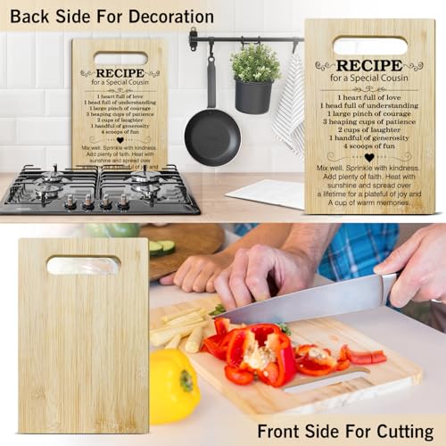 Tabla de Cortar de Bambú para Cocina - Regalo para Primo Especial, Tabla de Cortar con Mensaje para Día de Acción de Gracias, Cumpleaños y Agradecimiento miniatura 3