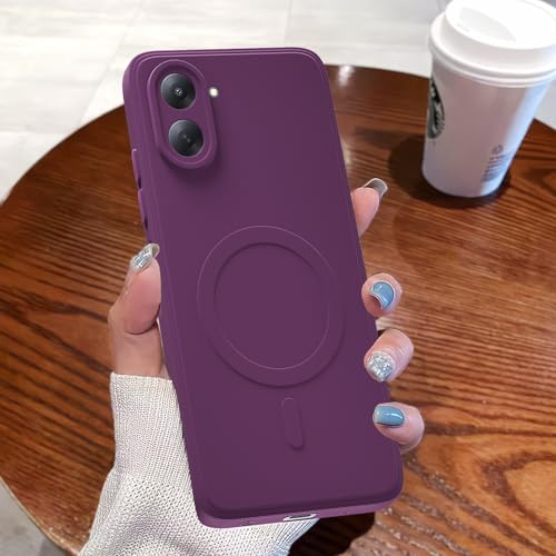 Image of Pikkme Back Cover for Redmi A7 Soft Matte Silicone Mag-Safe Design (Mag-Safe Not Support) Camera Protection | Slim Fit Bumper Cover (Purple)