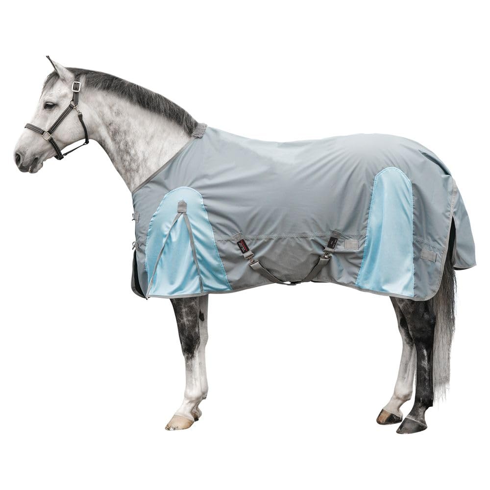 Schneiders Airmesh II Euro Surcingle Horse Turnout Sheet | Essential Horse Gear for Mild Climates | Color Gray | Size 78