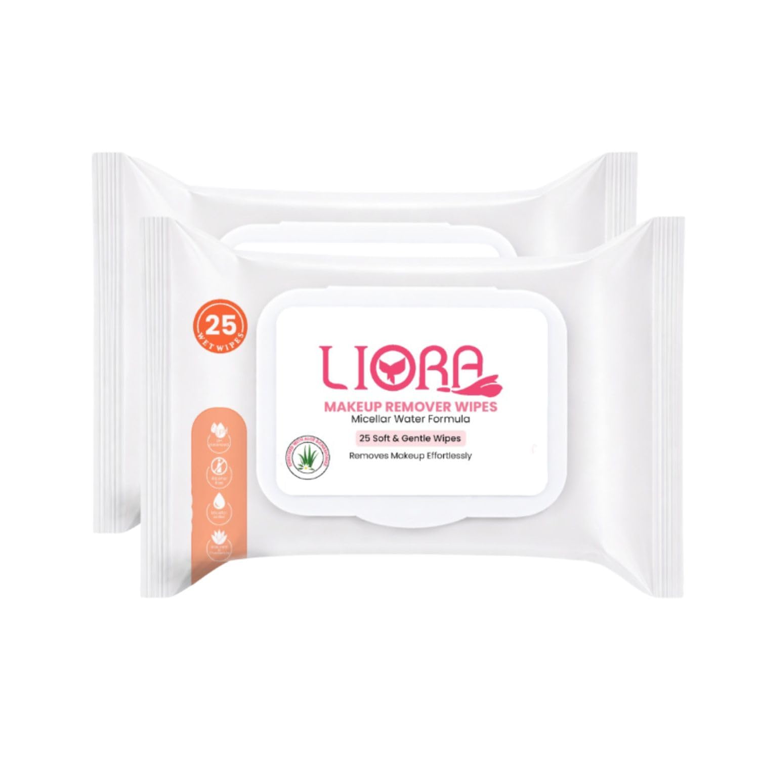 Makeup Remover Wipes 2x25 Count | Gentle Cleansing Facial Wipes Makeup Remover (50 Wipes)-image-12