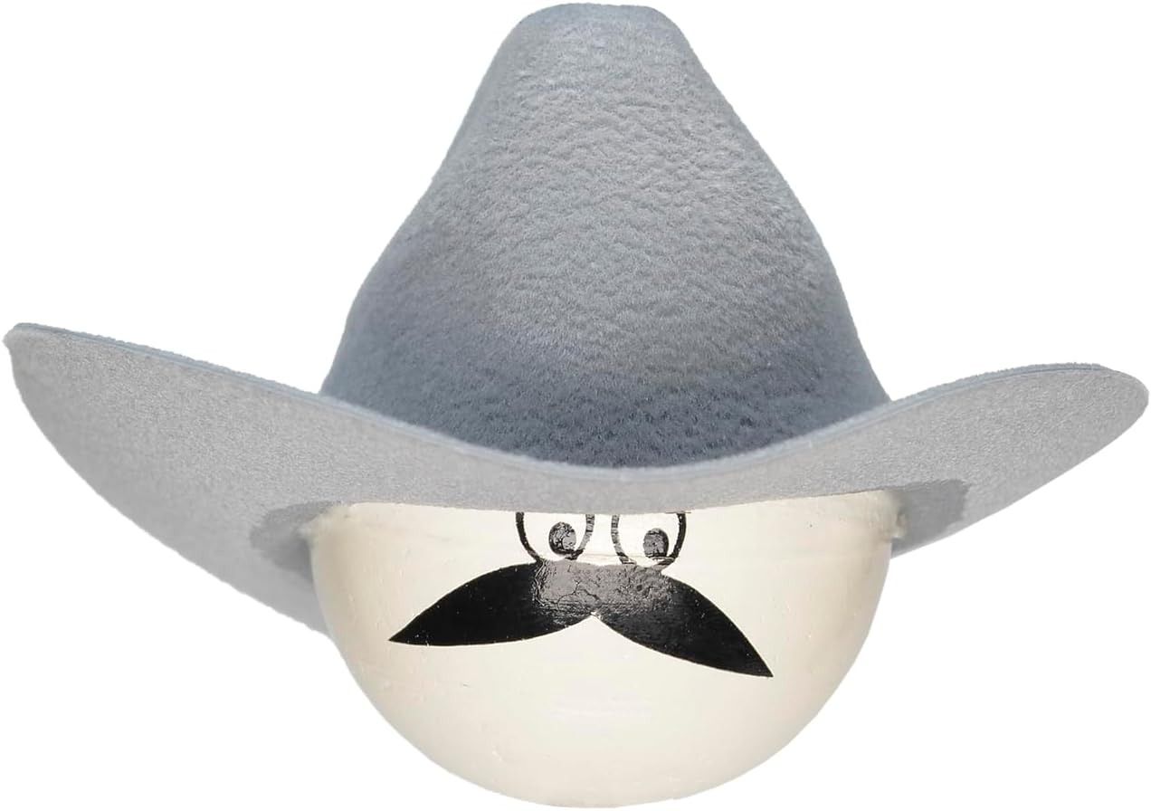 Da Cool Dude Caballero Grey Cowboy Hat Car Antenna Topper Auto Accessory - Fits Thin Style Antenna