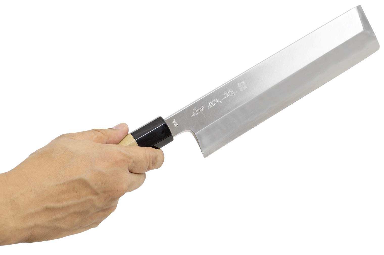 堺菊守 菜切り包丁刃渡り:約21cm 極V10鏡面 薄刃 朴八角柄 VK-321 Amazon｜堺菊守 菜切り包丁 シルバー 刃渡り:約21cm 極 V10鏡面