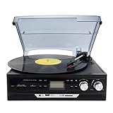 【 Lecteur de disques vinyle noir 】 : Ravivez le charme des semences de bandes magnétiques avec un magnétophone vintage. Faites l'expérience d'un véritable son simulé.