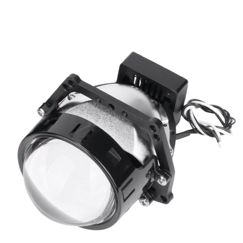 Gruppo faro con lente per proiettore bi-LED da 3,0 pollici, bianco 6000K, compatibile con veicoli universali che utilizzano portalampade H1 H3 H4 H7 H8 H9 H11 9005 9006 D2S(Emitting Color: 1 Piece)