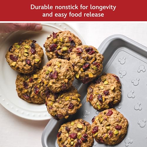 Farberware Disney Bake with Mickey Mouse Nonstick Bakeware Cake Pans, Baking Sheet, and Loaf/Meatloaf Pan, 6 Piece Non Stick Bakeware Set - Red - image 5