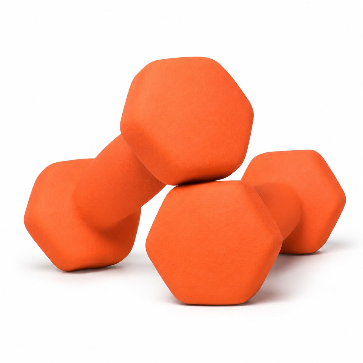 Neoprene Dumbbells Set of 2, Hex Hand Weights Pair, Non-Slip Free Weights for Women & Men, Strength Training, Body Toning, Home Gym Workout, Fitness, Aerobics & Home Exercise Equipment Weight Set