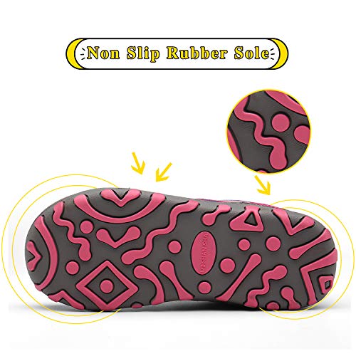 Mishansha Boy'S Girl'S Hiking Shoes Low Top Sneakers Outdoor Trekking Walking Climbing Running Shoes Buckle Rose 13 Little Kid thumb #4