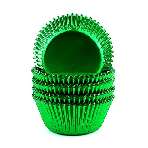 Foil Cupcake Liners, Baking Cups Standard Muffin Wrappers For Party, 100 Pack (Green) #TOP1