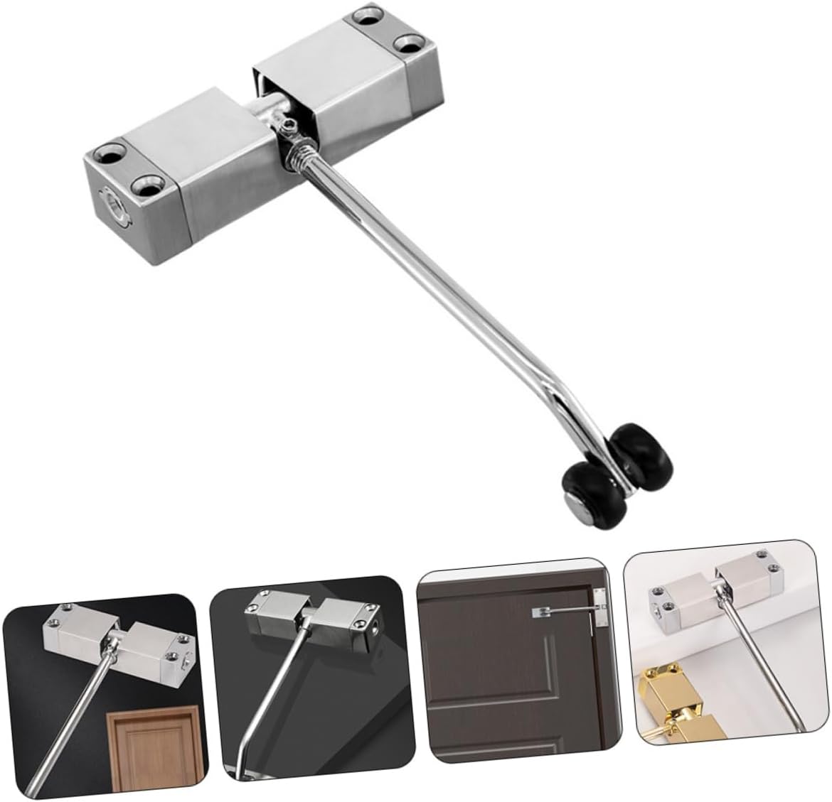 1Pc Automatic Door Closer Self-Closing Door Mechanism for Home Office & Hotel Aluminum Alloy Door Closing Controller