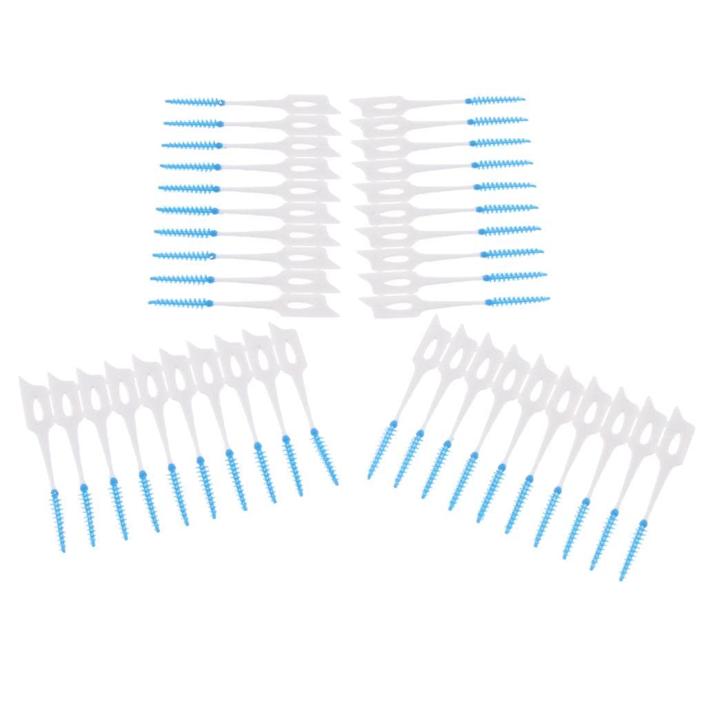 Club Bollywood®40X Silicone Interdental Toothpick Dental Floss Teeth Clean Brush Oral Care|Health & Beauty | Oral Care | Dental Floss & Flossers|40 Pieces Interdental Brushes-image-10