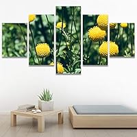 SIGNWIN 5 Panel Canvas Wall Art Yellow Fields for Home Decorations Ready to Hang - 60