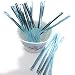 100pcs 4" Metallic Light Blue Twist Ties