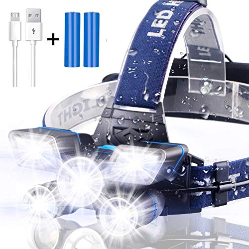 Headlamp, Brightest【21 LED 】9 Modes Work Headlamp, USB Rechargeable Waterproof Headlight Flashlight