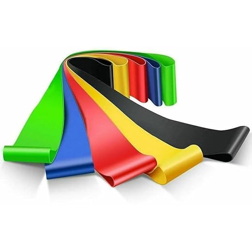 Kit Com 5 Faixas Elásticas Para Exercícios Mini Band YODHE