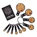 Nardo Visgo Measuring Spoons and Cups - Set Of 10 Thickened ABS Plastic For Measuring Dry And Liquid Ingredients Black, Essential Measuring Set To All Kitchen