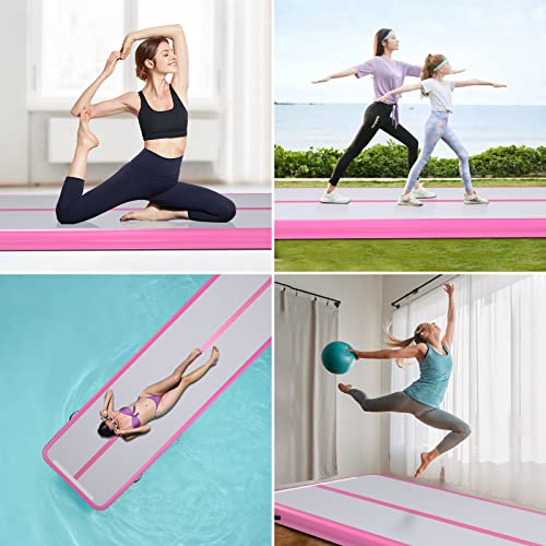 Gonflable 10Ft Inflatable Air Gymnastics Mat Track Tumbling Mats With Electric Air Pump 4 Inches Thich For Home Use/Training/Yoga/Outdoor/Water #TOP2