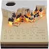 3D Calendar 2025 Time Piece Calendar 3D Magic Castle Weekly Calendar Notepad With Light Creative Desk Calendar DIY Paper Carving Art Craft for School Home Office