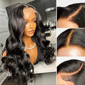Brennas Body Wave Lace Front Wigs Human Hair Pre Plucked Glueless Human Hair Wigs 13×4 HD Lace Frontal 12A Brazilian Wavy Human Hair Wig for Women with Baby Hair Elastic Band 180% Density 26 Inch