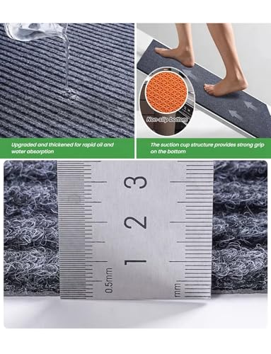 Tapis de couloir antidérapant rouge 120x150cm isolant acoustique