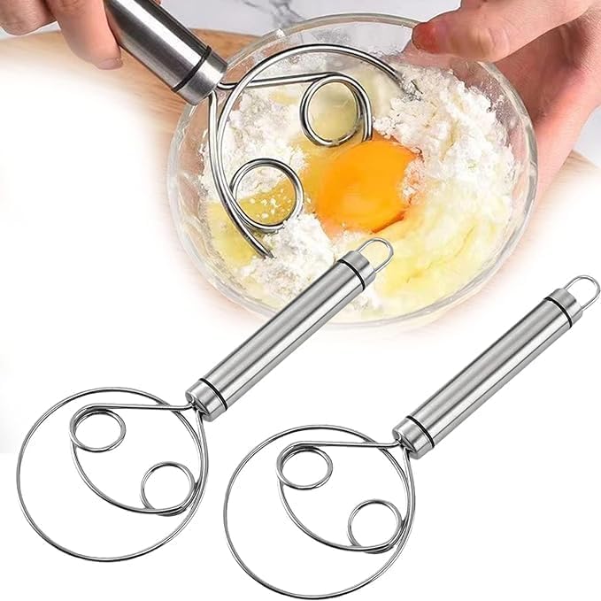 Multifunctional Effortless Stainless Steel Dough Mixer with Hanging Hole Durable Time-Saving Mixing Stick Baking Tools Egg Beater for Home Kitchen Baking Accessories (Pack of 3)-image-29