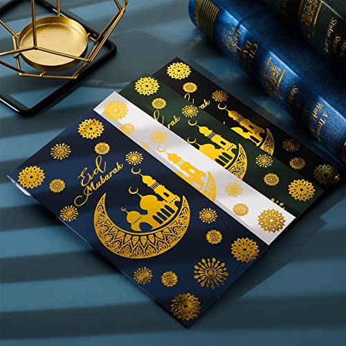 Tenare 24 Stück Eid Mubarak Geldumschläge Eid Geldgeschenk Papierumschläge Ramadan Geldgeschenk Umschläge Eid Mubarak Umschläge für Feiertage Dekoration für Geld Bargeld, 6 Farben