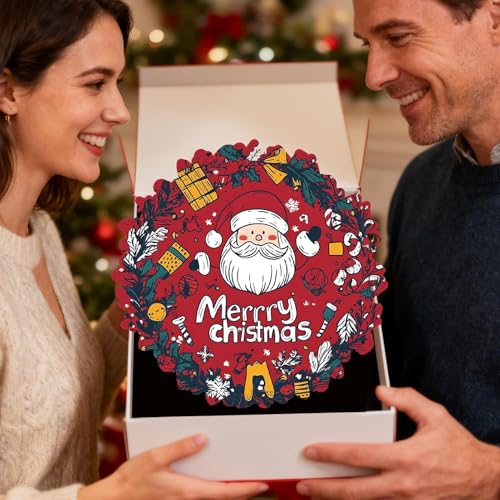 Corona de madera navideña con diseño de corona resistente para regalar 4