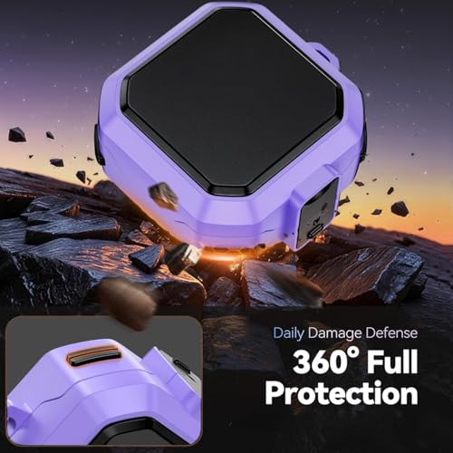 Image of Oboe Tough Case 'Compatible with' Samsung Galaxy Buds 4 & 4 Pro Case with Secure Lock Clip & Keyring (Lavender Purple) [Buds & ChargingCase NOT Included]